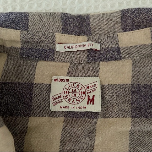 LUCKY BRAND Checkered Snap Front Layering Shirt - Picture 3 of 5